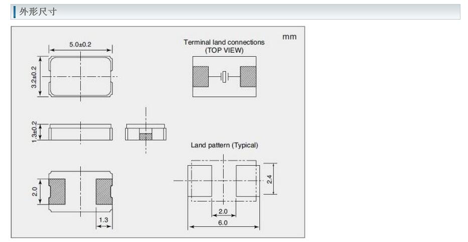CX5032GA晶振规格书